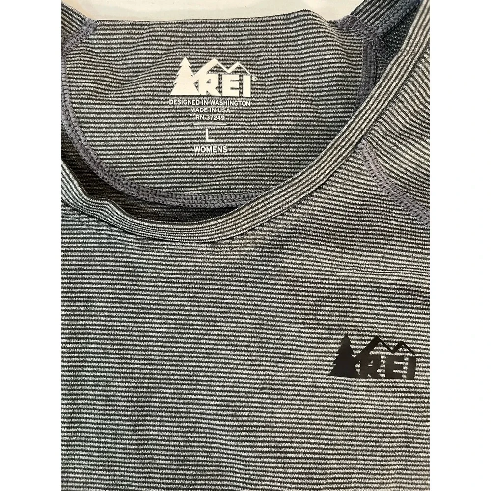 REI LS Women's Pullover Lg Blue - Picture 3 of 6